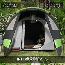 Tente de camping blackout pour 4 à 5 personnes avec chambre et salon, 3000 mm imperméable