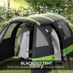 Tente de camping blackout pour 4 à 5 personnes avec chambre et salon, 3000 mm imperméable