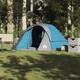 Tente De Camping Cabine 4 Personnes Imperm&eacute;able Bleue Pour Festival, Randonn&eacute;e, Grand Abri