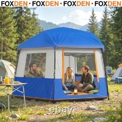 Tente de camping cabine 6 personnes, imperméable 3000 mm, protection UV30+, montage rapide