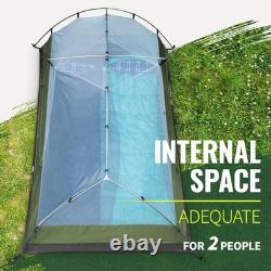 Tente de camping compacte pour 3 personnes avec revêtement imperméable PU idéale pour toutes les saisons