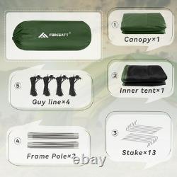 Tente de camping coupe-vent pour 2 personnes avec montage rapide, idéale pour les amateurs de plein air