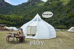 Tente de camping de luxe en coton oxford imperméable extra large de 5 mètres pour l'extérieur