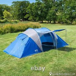 Tente de camping de luxe pour 4 personnes avec espace de vie, indice d’imperméabilité de 3000 mm