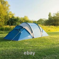 Tente de camping de luxe pour 4 personnes avec espace de vie, indice d’imperméabilité de 3000 mm