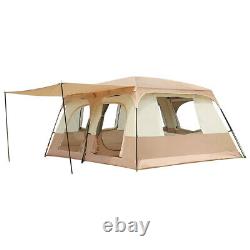 Tente de camping de voyage avec 2 chambres Grande tente de cabine familiale pour 8-12 personnes H3K4