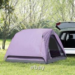 Tente de camping dôme imperméable spacieuse pour 3 à 4 personnes avec fenêtres en maille, vert olive