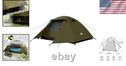 Tente de camping durable 2-4 personnes, imperméable, coupe-vent et légère pour les voyages