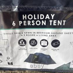 Tente de camping en dôme Mountain Warehouse avec grande ventilation pour 6 personnes