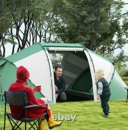 Tente de camping en dôme Outsunny pour 4-6 personnes, idéale pour les voyages en famille, les groupes, la randonnée et la pêche.