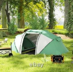 Tente de camping en dôme Outsunny pour 4-6 personnes, idéale pour les voyages en famille, les groupes, la randonnée et la pêche.