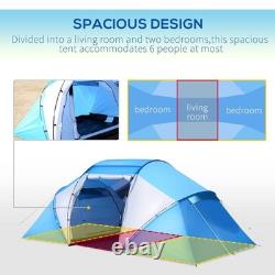 Tente de camping en dôme pour 4-6 personnes, voyage en famille, groupe, randonnée, pêche Tente de camping en dôme pour 4-6 personnes, voyage en famille, groupe, randonnée, pêche