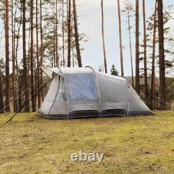 Tente de camping extérieure Tambu Nihaita 5 personnes avec tunnel, 3 chambres, marron