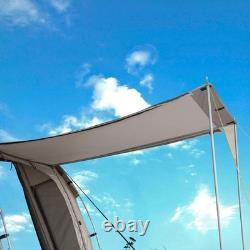 Tente de camping extérieure Tambu Nihaita 5 personnes avec tunnel, 3 chambres, marron