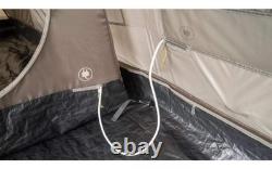 Tente de camping extérieure Tambu Nihaita 5 personnes avec tunnel, 3 chambres, marron