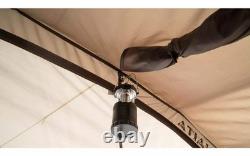 Tente de camping extérieure Tambu Nihaita 5 personnes avec tunnel, 3 chambres, marron