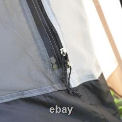 Tente de camping extérieure pop-up pour 3-4 personnes avec abri familial, porte zippée et sac.