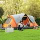 Tente De Camping Extérieure Pour 5-6 Personnes Avec Poteaux En Fibre De Verre, Cadre En Acier Et Sac De Transport