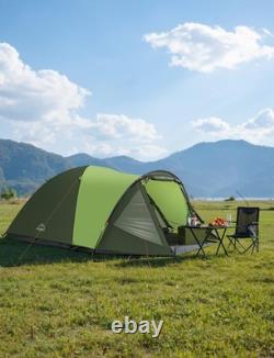 Tente de camping familiale 3-4 personnes avec porche, imperméable 3000 mm