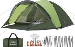 Tente de camping familiale 3-4 personnes avec porche, imperméable 3000 mm