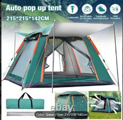 Tente de camping familiale 4-5 personnes avec auvent supérieur, montage instantané, toutes saisons, famil...