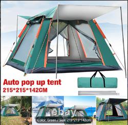 Tente de camping familiale 4-5 personnes avec auvent supérieur, montage instantané, toutes saisons, famil...