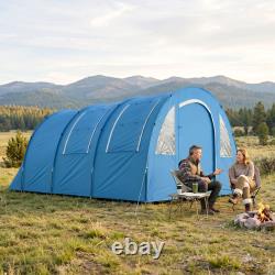 Tente de camping familiale 5-6 personnes avec 2 pièces, tapis de sol et sac de transport, reconditionnée
