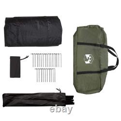Tente de camping familiale 6 personnes imperméable abri extérieur vert armée grande