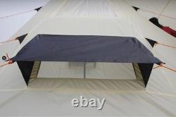 Tente de camping familiale 8 personnes avec auvent, poteaux, tente d’extérieur, abri, tapis de sol