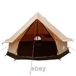 Tente de camping familiale 8 personnes imperméable pour l’extérieur, grande tente crème