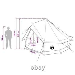 Tente de camping familiale 8 personnes imperméable pour l’extérieur, grande tente crème