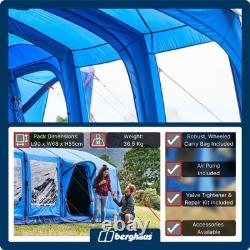 Tente de camping familiale Berghaus Freedom 5 personnes Nightfall avec chambres assombries