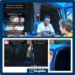 Tente de camping familiale Berghaus Freedom 7 places Nightfall avec chambres assombries