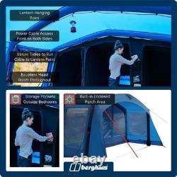 Tente de camping familiale Berghaus Freedom 7 places Nightfall avec chambres assombries