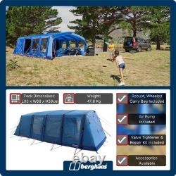 Tente de camping familiale Berghaus Freedom 7 places Nightfall avec chambres assombries
