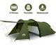 Tente De Camping Familiale Night Cat 4 Places Pour Tunnel, Imperm&eacute;able, Pour Camping En Emplacement