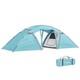 Tente De Camping Familiale Outsunny Pour 4 &agrave; 6 Personnes Avec 2 Chambres, Un Salon, Bleue
