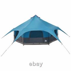 Tente de camping familiale WALPLUS bleue pour 10 personnes, dôme avec revêtement PU imperméable