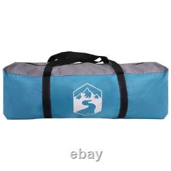 Tente de camping familiale WALPLUS bleue pour 10 personnes, dôme avec revêtement PU imperméable