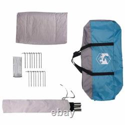 Tente de camping familiale WALPLUS bleue pour 10 personnes, dôme avec revêtement PU imperméable