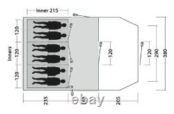 Tente de camping familiale à poteaux Outwell Rockwell 6 personnes (Bleu)