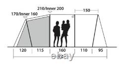 Tente de camping familiale à poteaux Outwell Rockwell 6 personnes (Bleu)