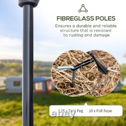 Tente de camping familiale avec deux chambres, sol et sac de transport, 5-6 personnes