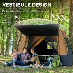Tente de camping familiale grande capacité pour 10 personnes, occultante, multi-pièces, avec séparation
 	<br/>
 