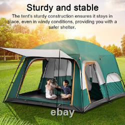 Tente de camping familiale imperméable pour 8 à 12 personnes, abri de randonnée en plein air h U1R1