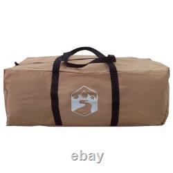 Tente de camping familiale pour 10 personnes, abri d'extérieur imperméable, grande tente marron