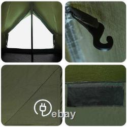 Tente de camping familiale pour 10 personnes, imperméable, abri d’extérieur, vert armée, grande taille