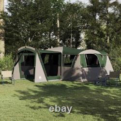 Tente de camping familiale pour 20 personnes, grand abri imperméable gris et orange pour l’extérieur