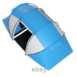 Tente de camping familiale pour 4 à 6 personnes, tente tunnel imperméable à 2 chambres Outsunny verte