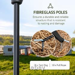 Tente de camping familiale pour 5-6 personnes avec deux pièces, sol et sac de transport